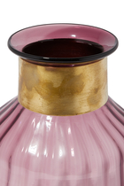 Brass Rim Glass Vase